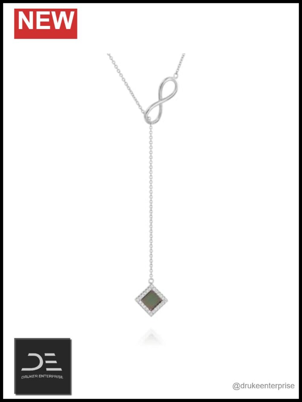 Nano Bible Pendant Necklace Rhodium Plated Stainless Steel 18"